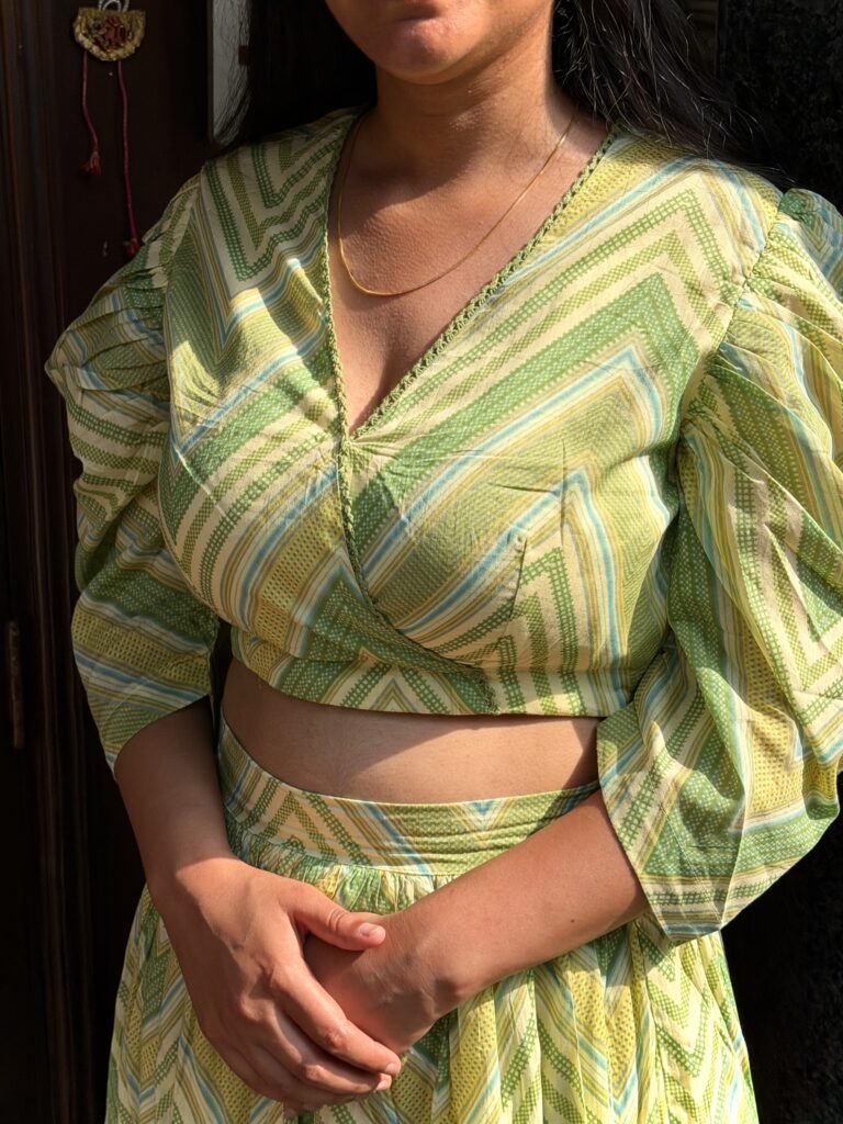 Flowy Cotton Skirt & Puff Sleeve Top Set