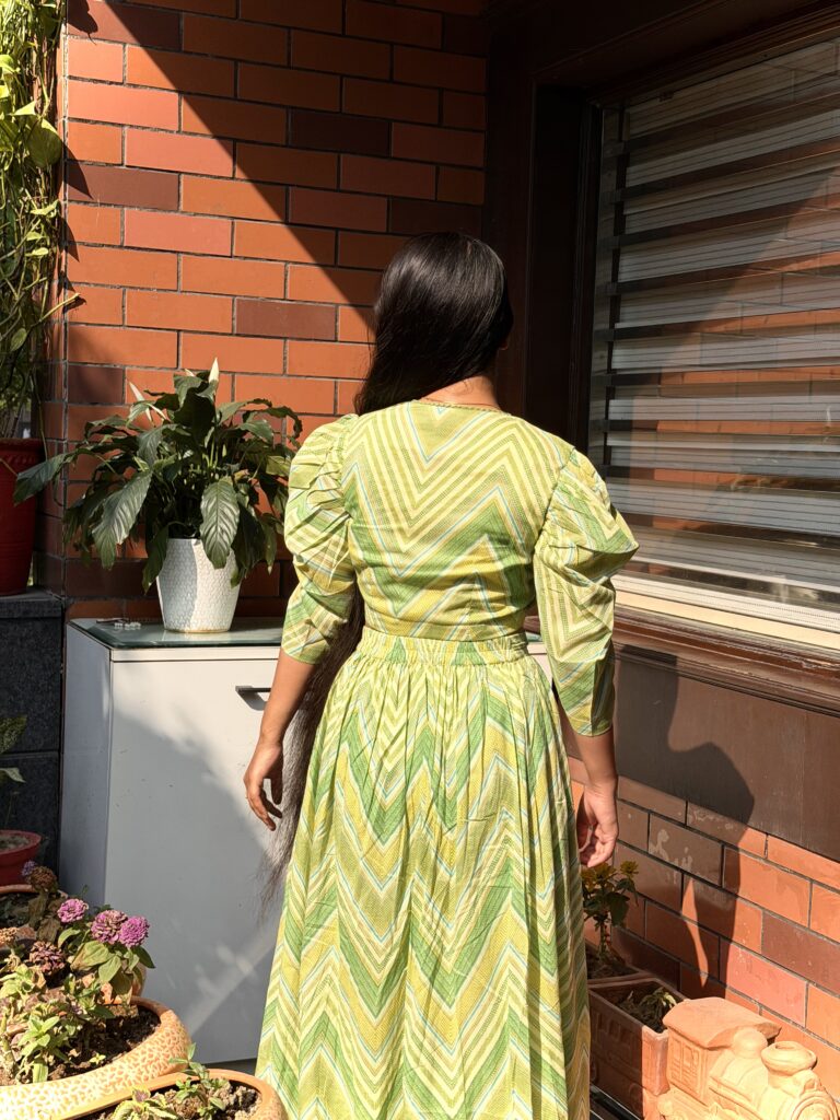 Flowy Cotton Skirt & Puff Sleeve Top Set