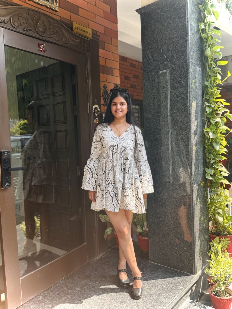 Summer Breeze Cotton Midi Dress with Bell Sleeves