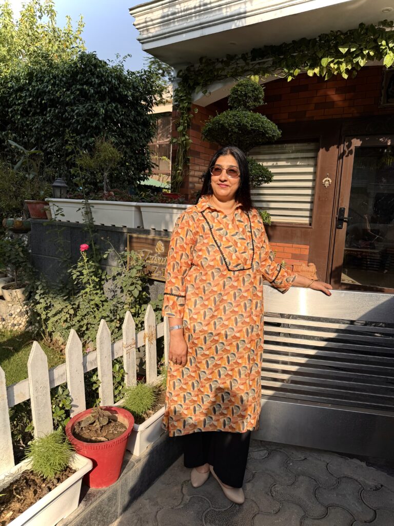 Everyday Elegant Printed Kurta with Black Trouser Set