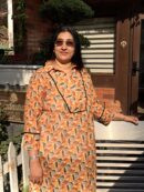 Everyday Elegant Printed Kurta with Black Trouser Set